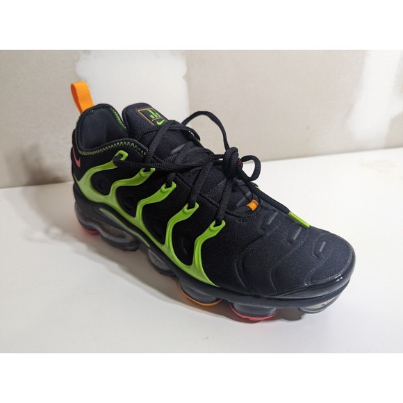 Nike Air Vapormax Plus Mens 10.5 Shoe Black Ember Glow Electric Green CU4884-001 - Picture 2 of 9